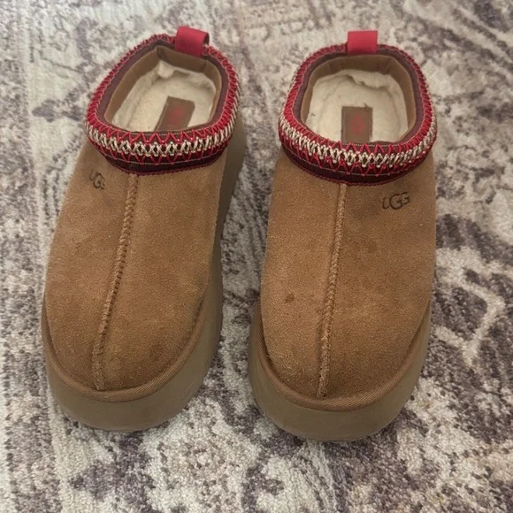 UGG TAZZ Brown Suede Slip-On Shoes - Picture 2 of 4